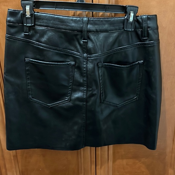 Love,Fire black faux leather mini skirt. Size 28 - Picture 7 of 8